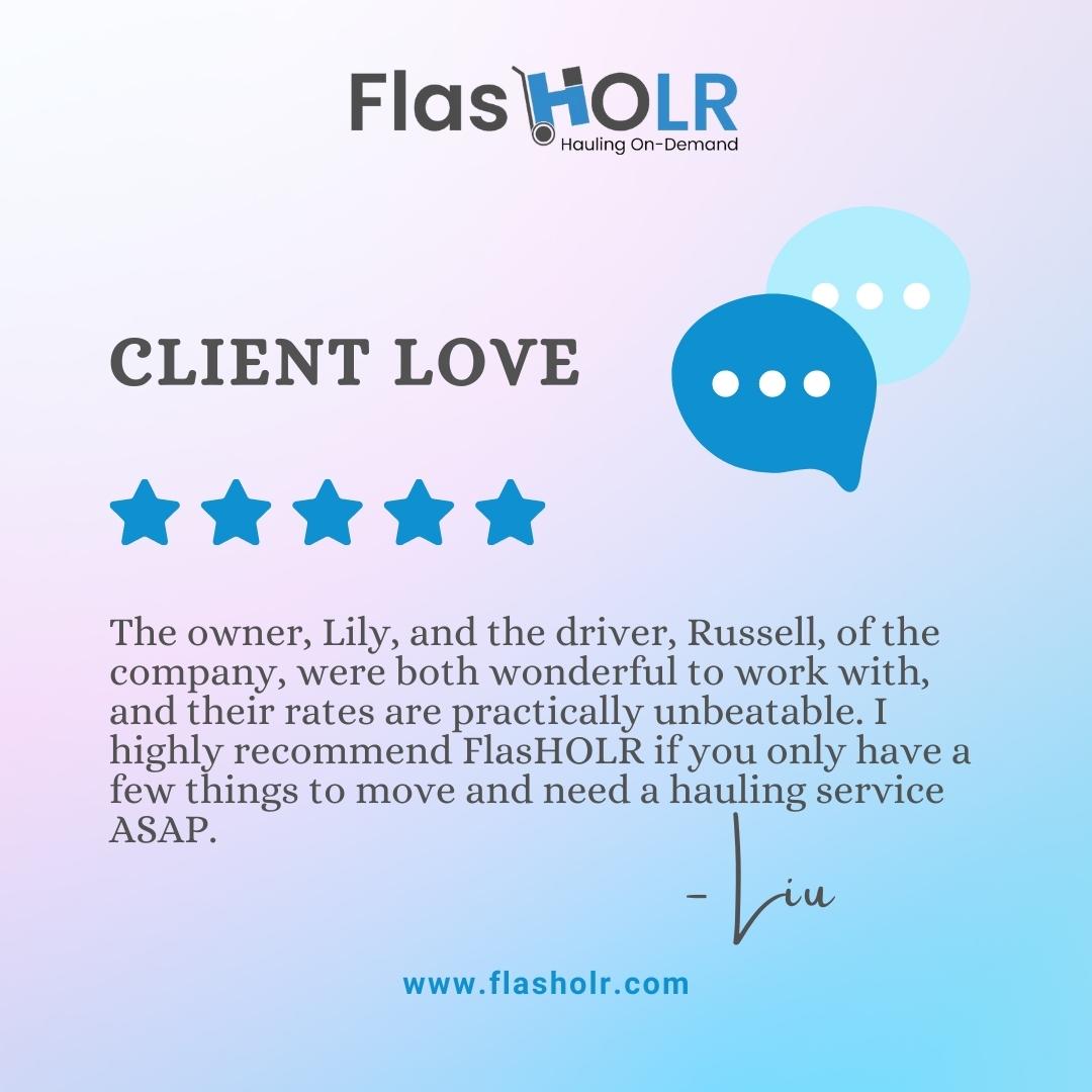 flasHOLR's tweet photo. Our positive reviews are changing the face of our community!

Here's what our clients have to say

https://t.co/ZC7FpUGS8n

#haulitwithflasholr #moveitwithflasholr #ondemandhauling #hauling #haulingservice https://t.co/tDsxNKUm26