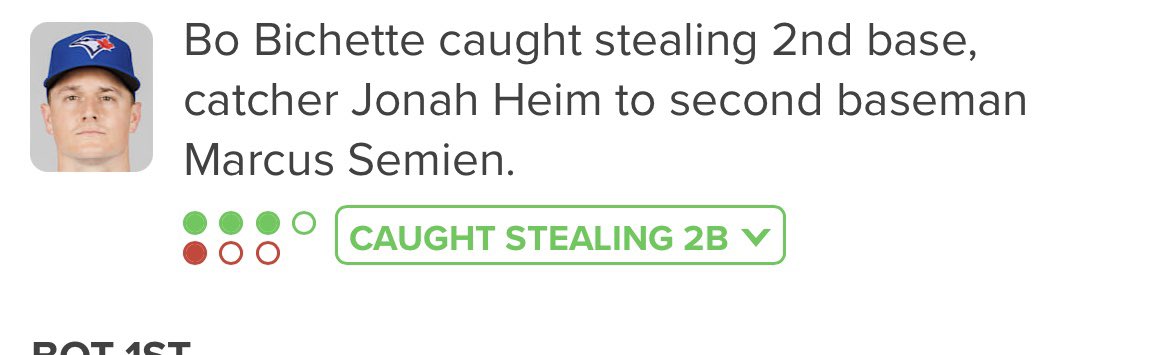 daltL9's tweet photo. @5dollarman Can’t say it wasn’t the right plays. Both caught stealing :( https://t.co/YHnHHq10Vf