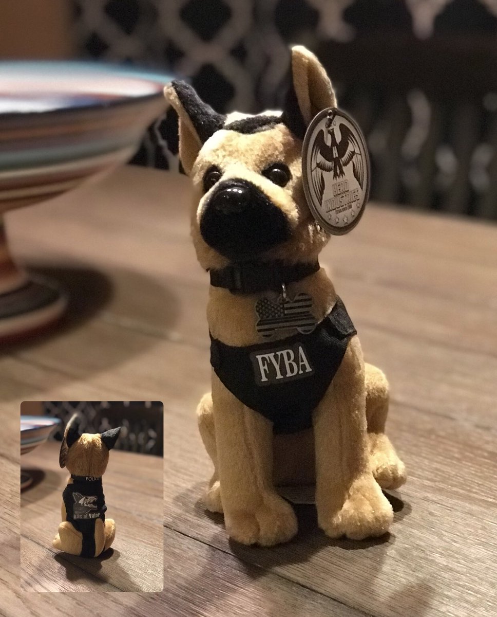 Love4PoliceDogs's tweet photo. GIVEAWAY! Shirt &amp; K9 doll are up for grabs! 

To enter:
-follow @k9sofvalor  
-like &amp; RT

Everyone has a chance to win but donate to protect K9s &amp; get 15 extra entries into the giveaway! (DM receipt 2me 2qualify) https://t.co/eY9Usehk7w 
#OPLive #OnPatrolNation #OnPatrolLive https://t.co/85mY9dKO5J