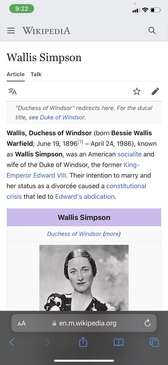 ScrambledCrags's tweet image. BESSIE WALLIS WARFIELD!!!!!