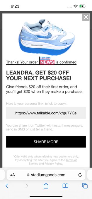 $20 off on #StadiumGoods  https://t.co/vuuEXxbUpb https://t.co/KE10CLfaWu<a href="/tag/stadiumgoods"class="tags">#StadiumGoods</a>
