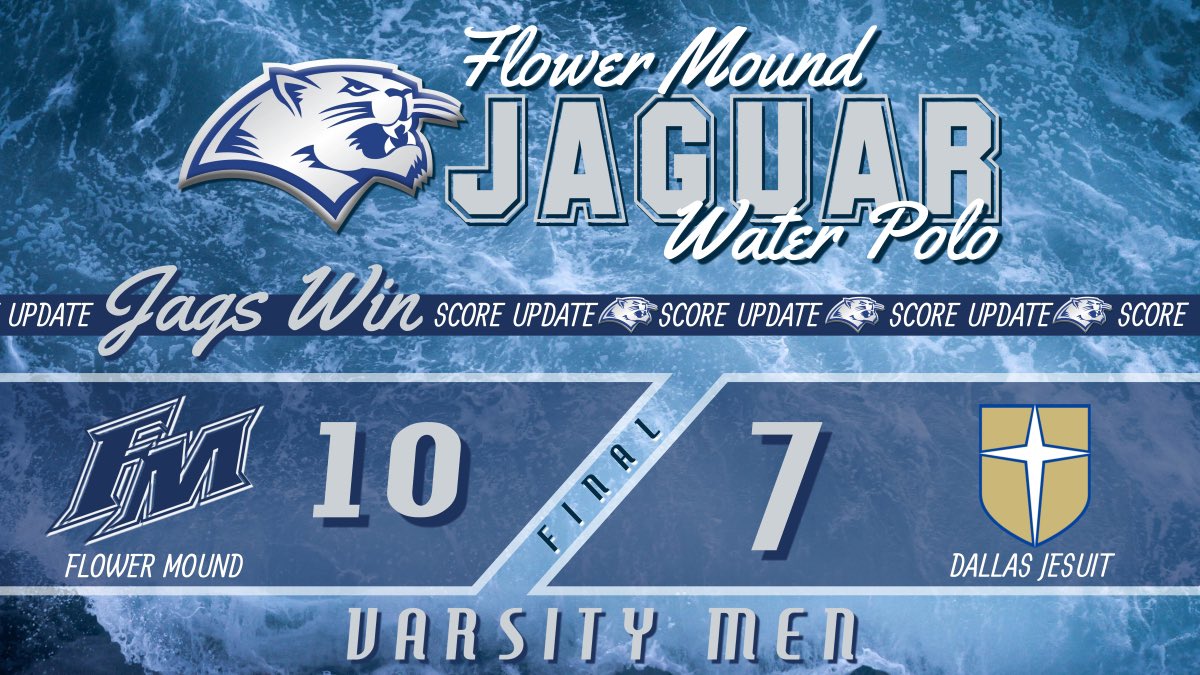 waterpolofmhs's tweet photo. Varsity Jaguars take the WIN over Dallas Jesuit! #JagsWIN #WaterPolo #WayToGoJags 🤽🏼‍♂️ https://t.co/C3CFdidEHL