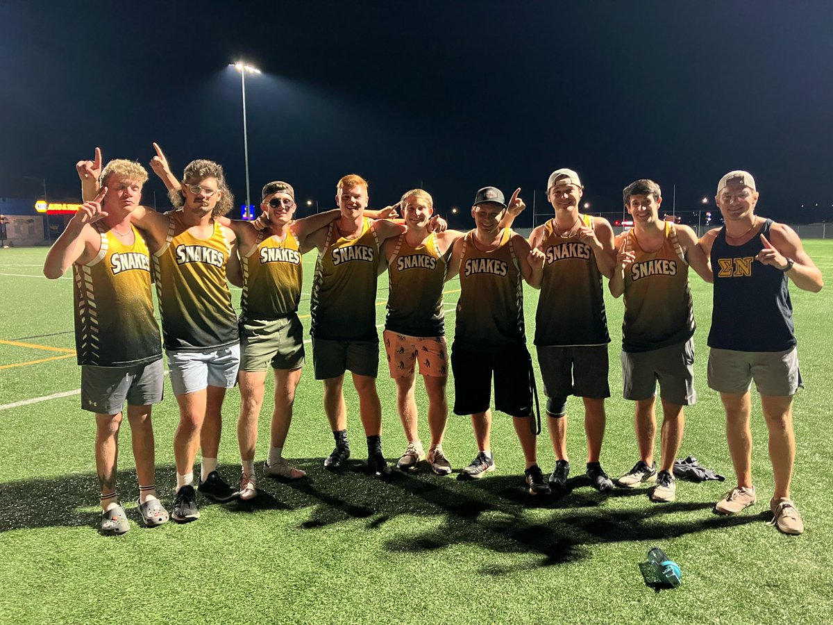 You’re looking at the NEW 2022 Greek Week Kickball CHAMPIONS #SnakesOnTop 🐍