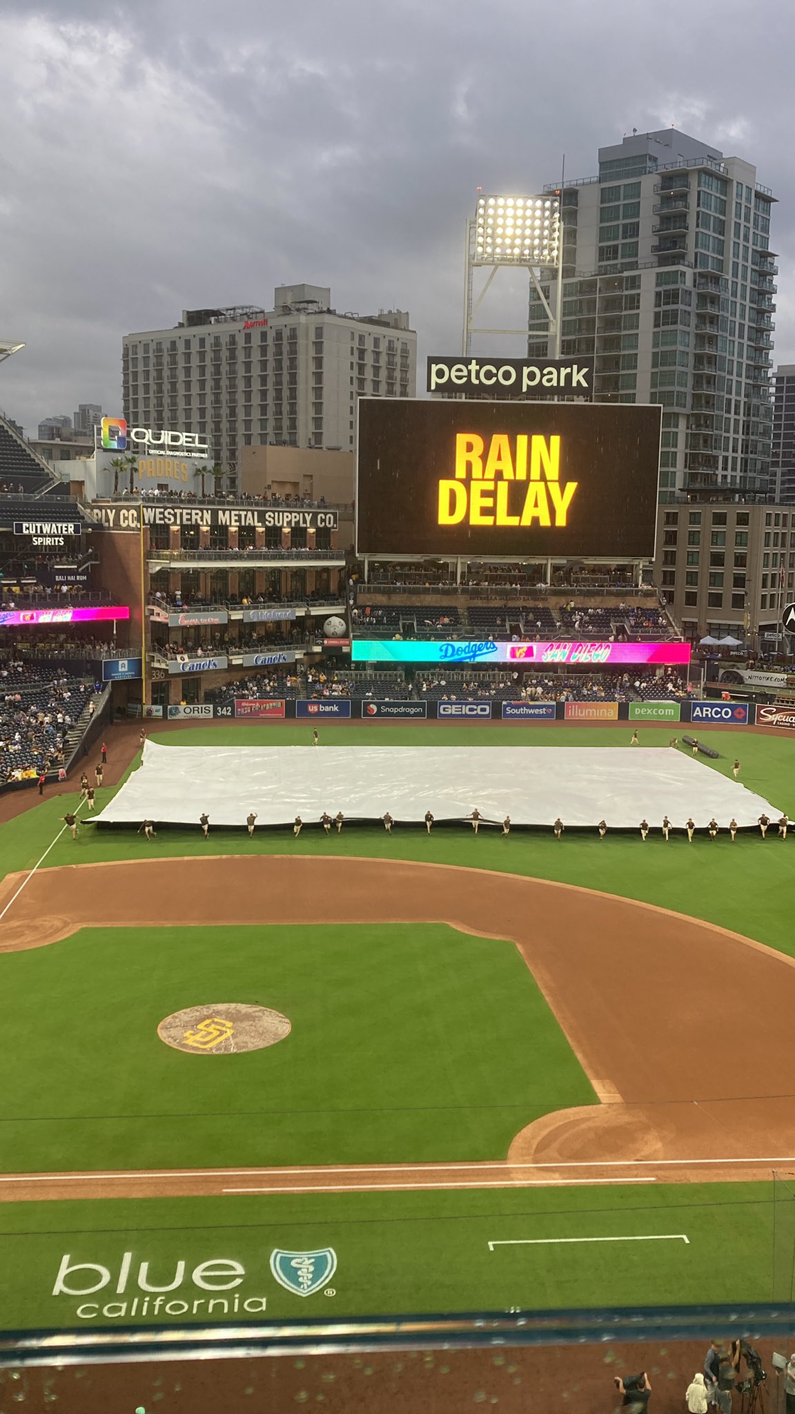 Talking Friars on Twitter "Tarp coming on the field https//t.co