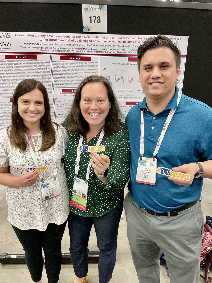Dr. Julia Hum (@drjuliahum) on Twitter photo #BMSsuccess takes on #ASBMR2022!
Our <a href="/MUCOM_BioMed/">MU-WCOM’s BMS Program</a> alums <a href="/hayley_sabol/">Hayley Sabol</a> & <a href="/aricanloague/">Aric Anloague</a> are presenting their PhD work <a href="/uamshealth/">UAMS Health</a> with <a href="/DelgadoCalleJ/">Jesus Delgado-Calle</a> this weekend.
#ProudProf #GradSchool #BMSsuccess takes on #ASBMR2022!
Our <a href="/MUCOM_BioMed/">MU-WCOM’s BMS Program</a> alums <a href="/hayley_sabol/">Hayley Sabol</a> & <a href="/aricanloague/">Aric Anloague</a> are presenting their PhD work <a href="/uamshealth/">UAMS Health</a> with <a href="/DelgadoCalleJ/">Jesus Delgado-Calle</a> this weekend.
#ProudProf #GradSchool