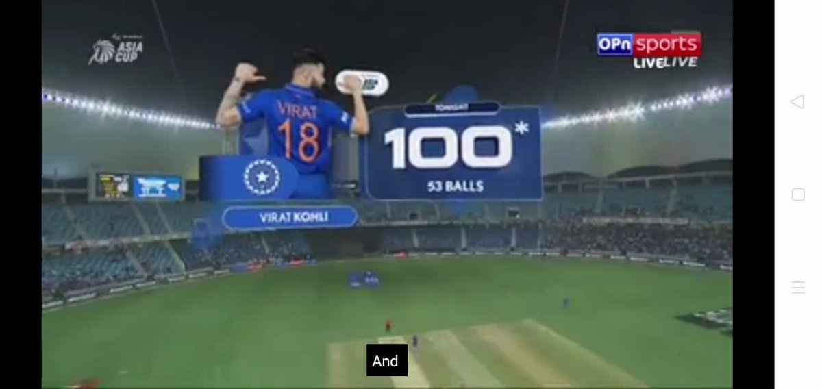 “Laut kar wahi zamana aa gaya, 
  hasi ki duniya ko darane aa gaya, 
  Machi hai har taraf khalbali, 
  Suna hai jungle mein sher purane aa gaye”.
#ViratKohli𓃵