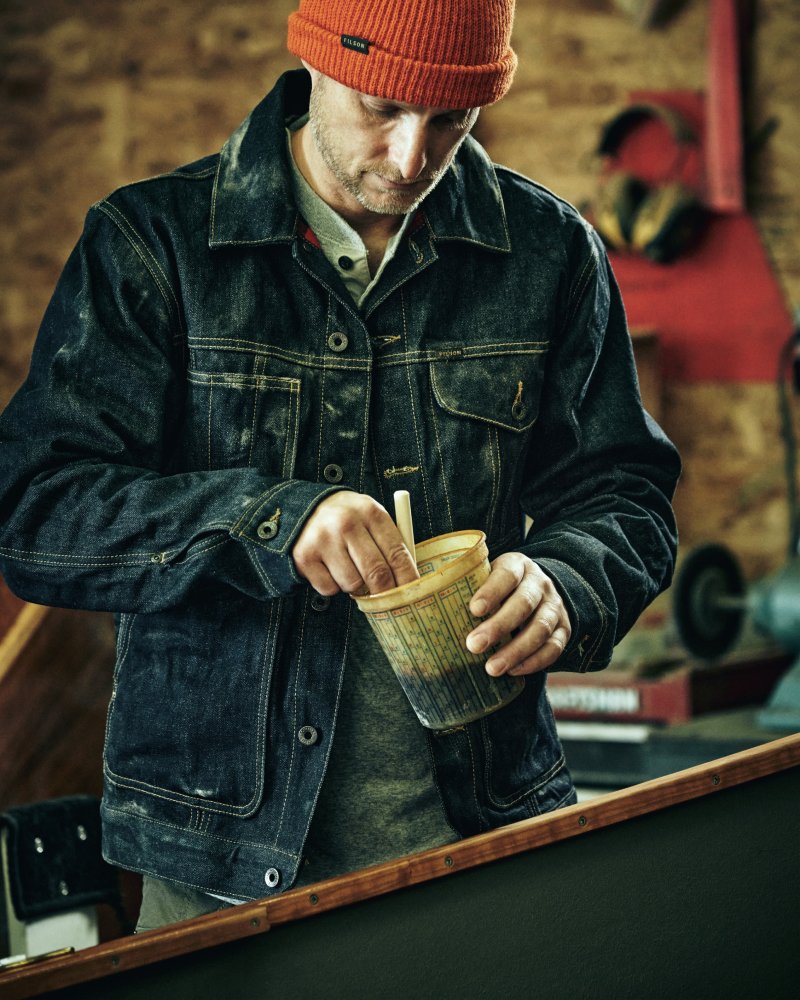 Filson on X: Sewn in the USA, the Lined Denim Short Cruiser is a classic  jean jacket built with raw Cone Denim Mills denim and fully lined with our  iconic Alaskan Guide
