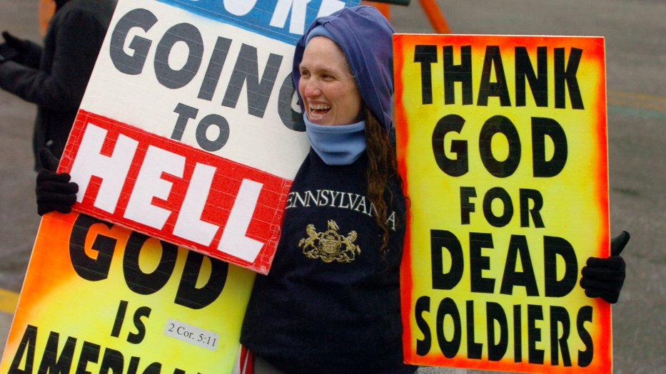 KvotheKingkill3's tweet photo. @LostJohnny @reddit_lies Westboro Baptist kinda is. This them. https://t.co/WPbgltcM8j