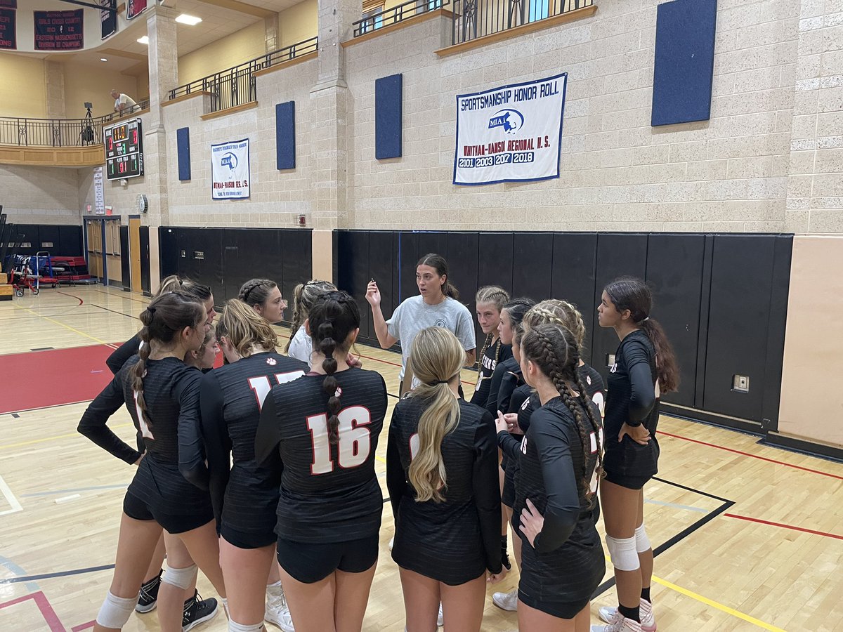 WHathletics's tweet photo. Volleyball starts league play next week but great way to start with 2 out of league wins https://t.co/eJ362r5uKg