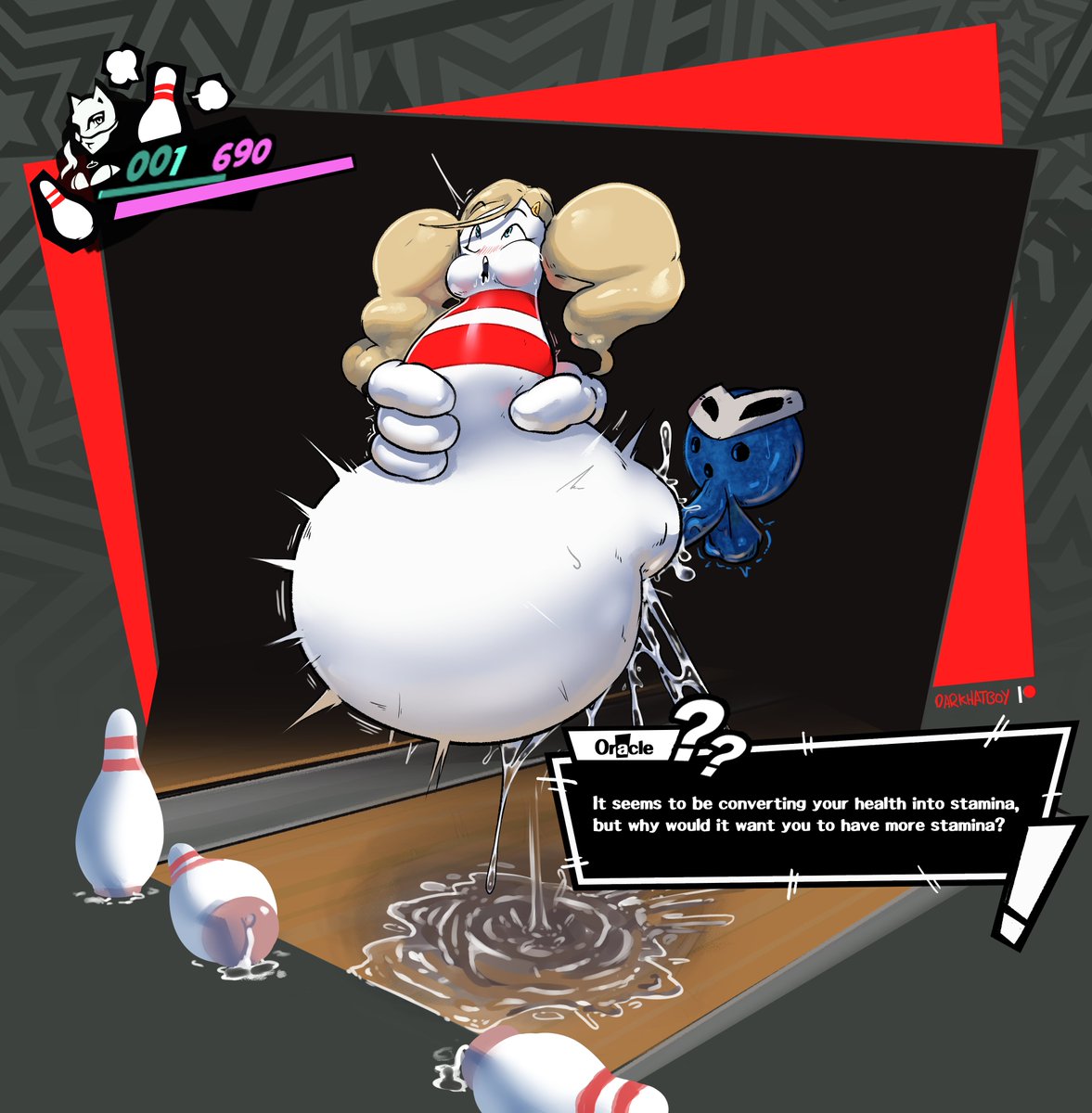 Lewdyhat's tweet photo. [Com] Persona Pinned 🎳
Ann encounters a new type of shadow and finds her unable to split from its effects. #TF #transformation https://t.co/wnTkAElmhF
