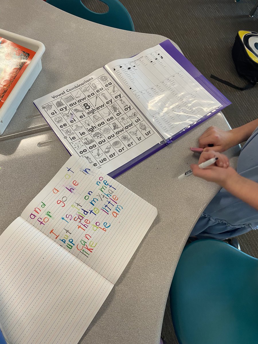 Using one of our writing tools to do some rainbow writing! 🌈<a href="/CFISDWells/">Wells Elementary</a>