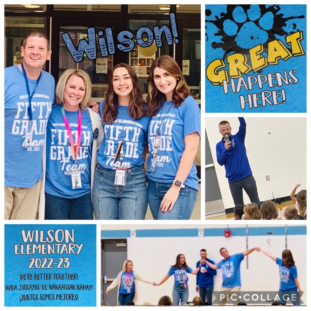 It’s been a GREAT start at Wilson with my new Fifth Grade Team: Ms. Furr, Mr. Cole, and my student teacher, Ms. Lawrence, lead by our fearless leader Mr. Zurbriggen💙 #owatonnaproud #thewilsonsdifference