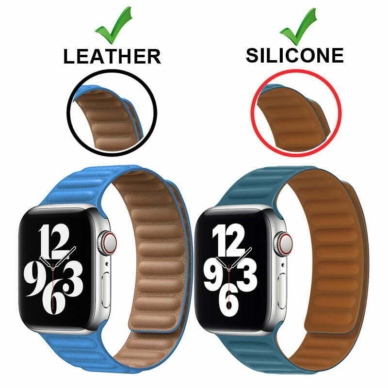 ess4you's tweet photo. For Apple Watch Band Original Magnetic Silicone Leather Loop Bracelet for 7 6 SE 5 4 - https://t.co/VWhXXr9flz https://t.co/3g5sJtcD1m