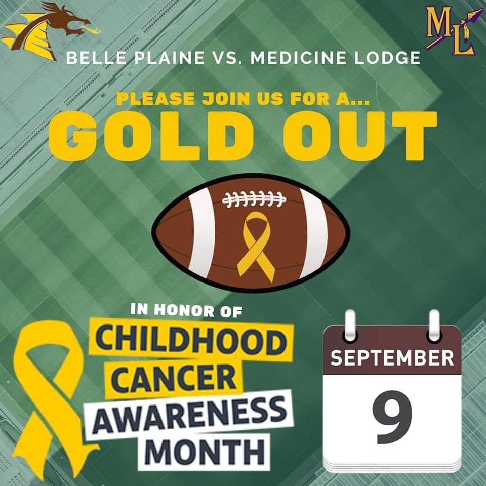BPHS_FACS's tweet photo. 🎗It’s GOLD OUT night in Dragon Country! 🎗
🎗September is Childhood Cancer Awareness month and tonight we’re supporting Matthew, our BPHS student who is currently battling cancer. 💛💛
If you would like to donate directly to his family, the info is attached. https://t.co/aNNgeQhWyO