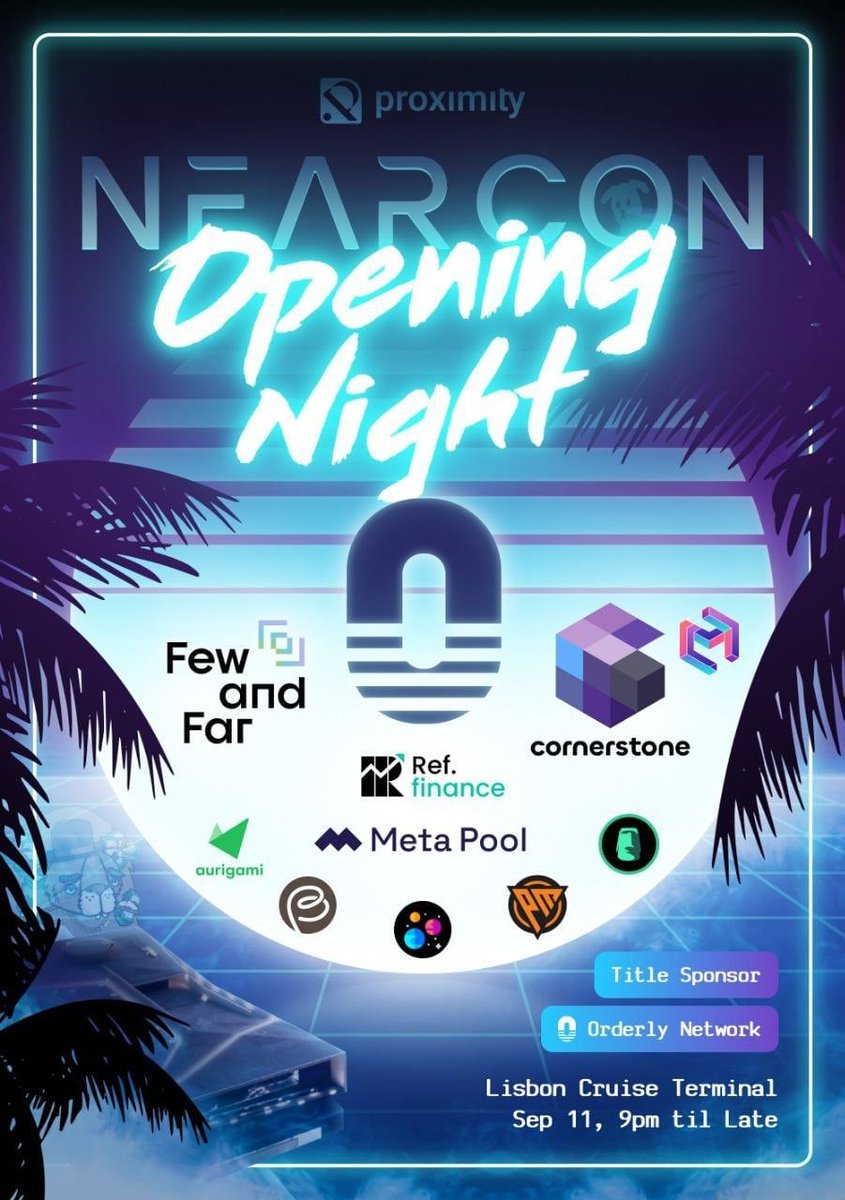 meta_pool's tweet photo. 📣 #NEARCON2022 Opening Night Tickets - LAST CALL! 

— We are giving out tickets to the #OpeningNightParty🎉

— Fill out the Google Form and and we'll send a ticket! 🎁

▶️ Tickets will send in the early morning Sunday Lisbon Time GMT+1 

🎟️ https://t.co/ooMAZubfm1 🎟️ https://t.co/lF9de48zTp