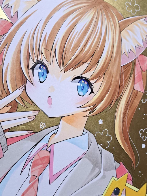 明日のMGM2-38用に描いたキツネちゃん。こちらはお迎え可能です。お迎えなければTAMAコミに連れてく予定 