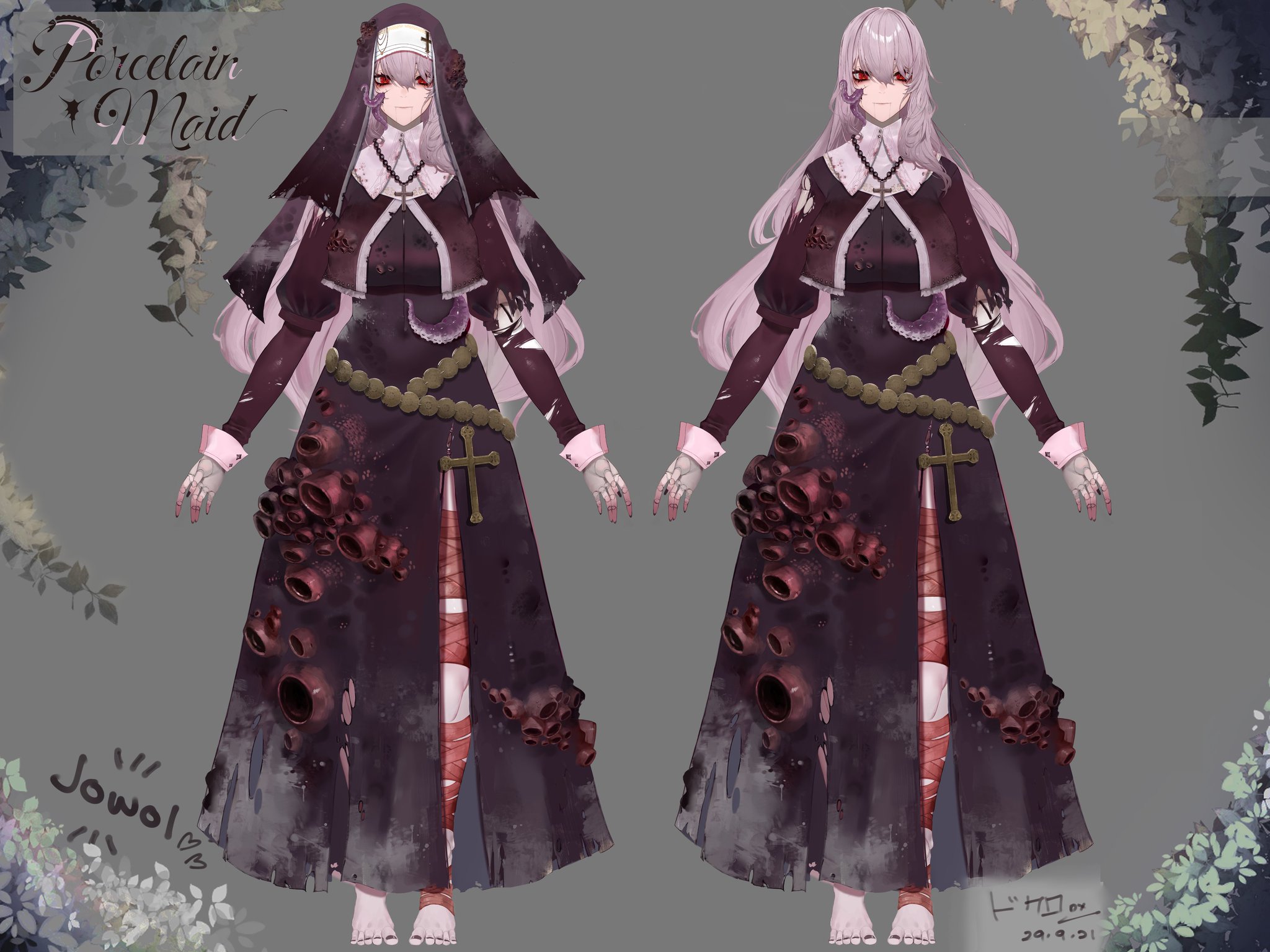 🎗️Neko Merch Maker on Twitter "RT PorcelainMaid Drowned Nun Reference Sheet Artist