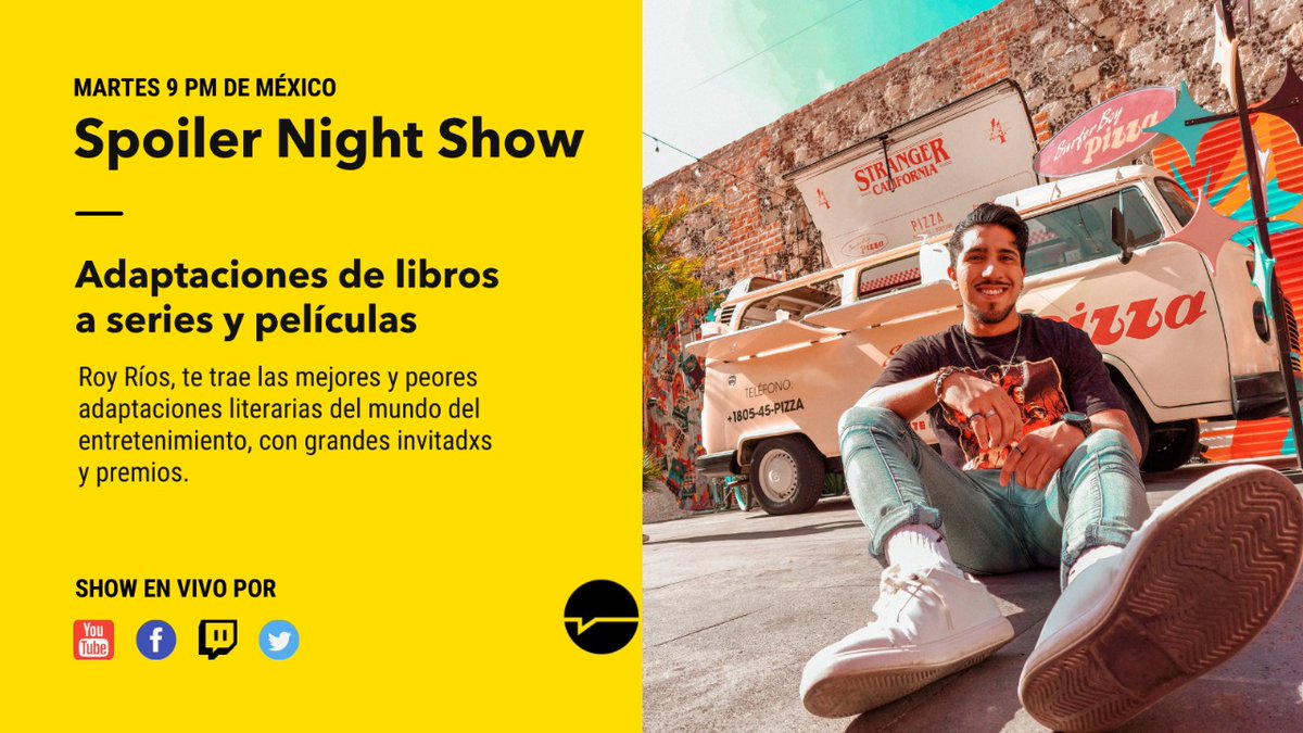 ¿Cuál es tu libro adaptado al cine o Series favorito? 🤔
Este martes en #SpoilerNightShow <a href="/SoyRoyalFan/">Roy Rios</a> junto a grandes invitadxs nos traen las mejores y peores adaptaciones literarias del mundo del cine y las series.

¡Activa tu recordatorio aquí! 👉
bit.ly/3Db8FKd