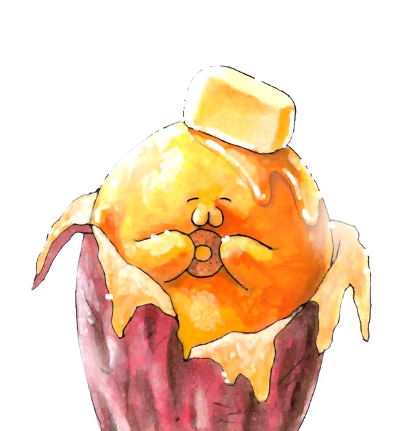 「サツマイモになった荒巻にバターをのせました#荒巻スカルチノフ #イラスト #さつ」|☆ちちるちる☆のイラスト