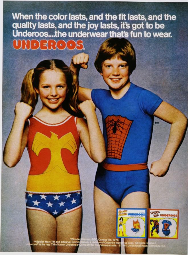 Barbara's Nostalgia on X: Underoos…the underwear that's fun to wear. #ad  #1980s #superhero #SuperHeroine #vintage #Underoos #underwear #WonderWoman  #spiderman #Marvel #classic #nostalgia  / X