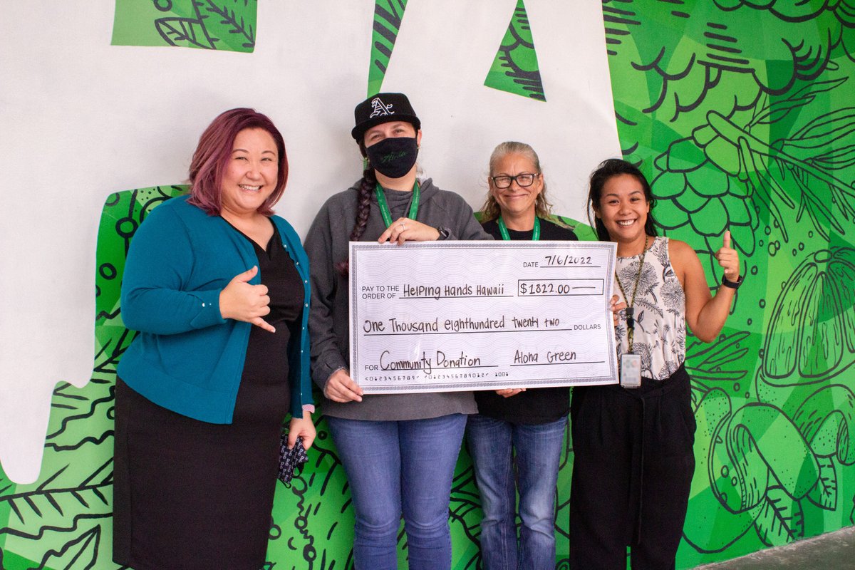 Our community partners <a href="/AlohaGreenHI/">Aloha Green</a> are 🔥, raising more than $1,800 to support critically important programs that help people address housing, food, language and other barriers. Mahalo for continuing to support our work!

#hawaii #hawaiinonprofit #donationdrive