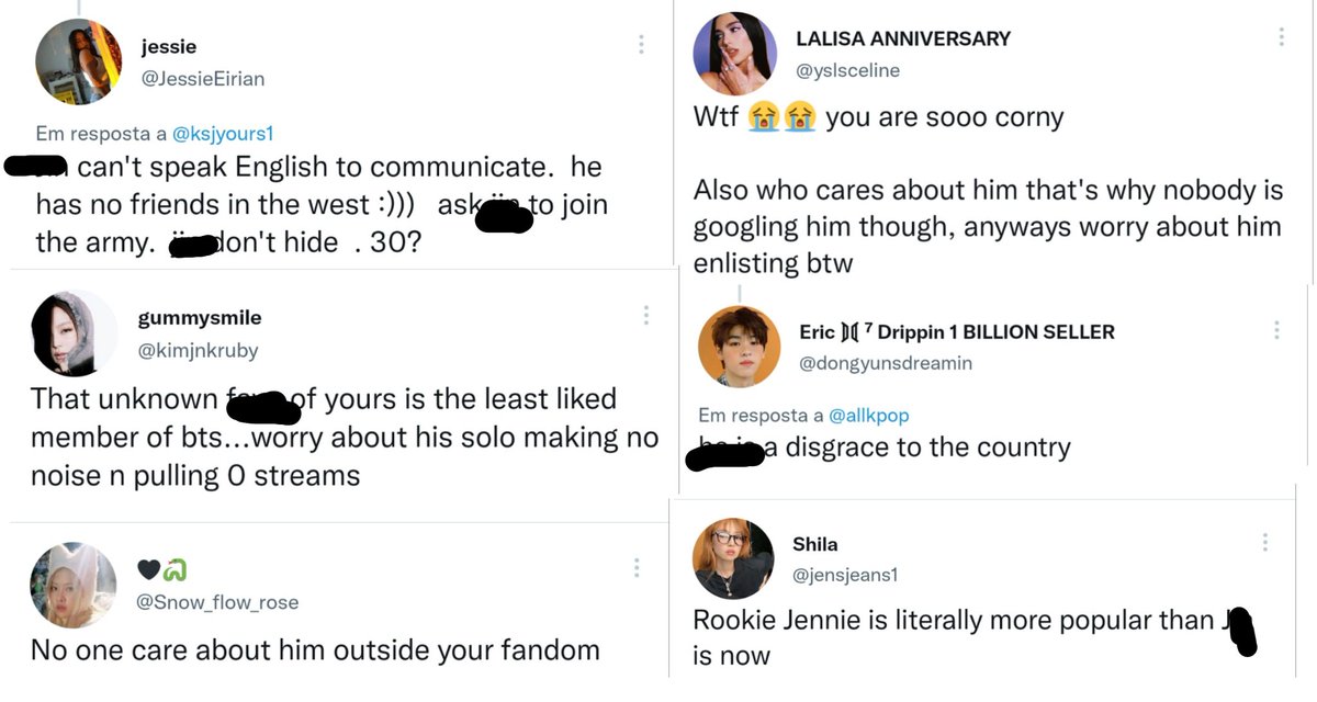 ⚠️ MASS  REPORT AND BLOCK THESE ACCOUNTS 

Keep reporting for hara•ssment/encouraging hate

DO NOT ENGAGE

1.  x.com/yslsceline?t=t…
2.  x.com/JessieEirian?t…
3.  x.com/jensjeans1?t=t…
4. x.com/Snow_flow_rose…
5. x.com/kimjnkruby?t=V…
6. x.com/dongyunsdreami…