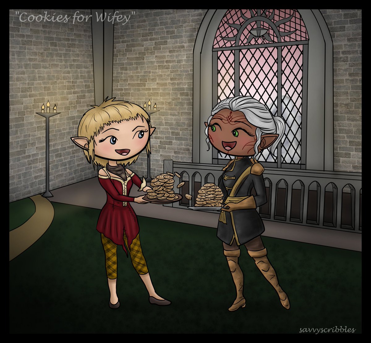 Cookies for Wifey🍪

A Sera &amp; Lavellan Fluffy fic I wrote for my step-daugher's Sweet Sixteen!
With such cute artwork from @SavvyScribbles 🤗

P.S.: Step-daughter loved both and couldn't get over how cute the image was.😁

archiveofourown.org/works/41588532