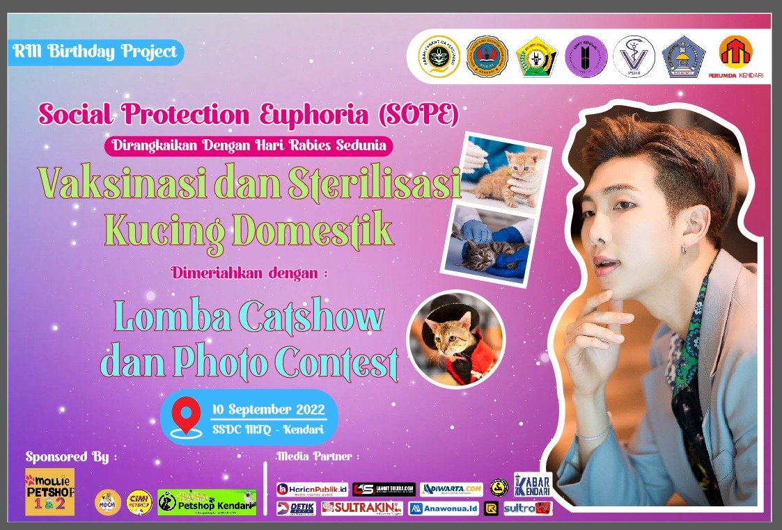 ArmyKendari's tweet photo. Vaksinasi dan Sterilisasi Kucing Domestik dalam rangka memperingati hari Rabies Sedunia dan hari Ulang Tahun Kom Namjoon BTS @bts_bighit 

#armykendariofficial #BTSARMY #BTS #NAMJOON #NamjoonBirthday #NAMJOONDAY #kendari https://t.co/2OqHgP11NO