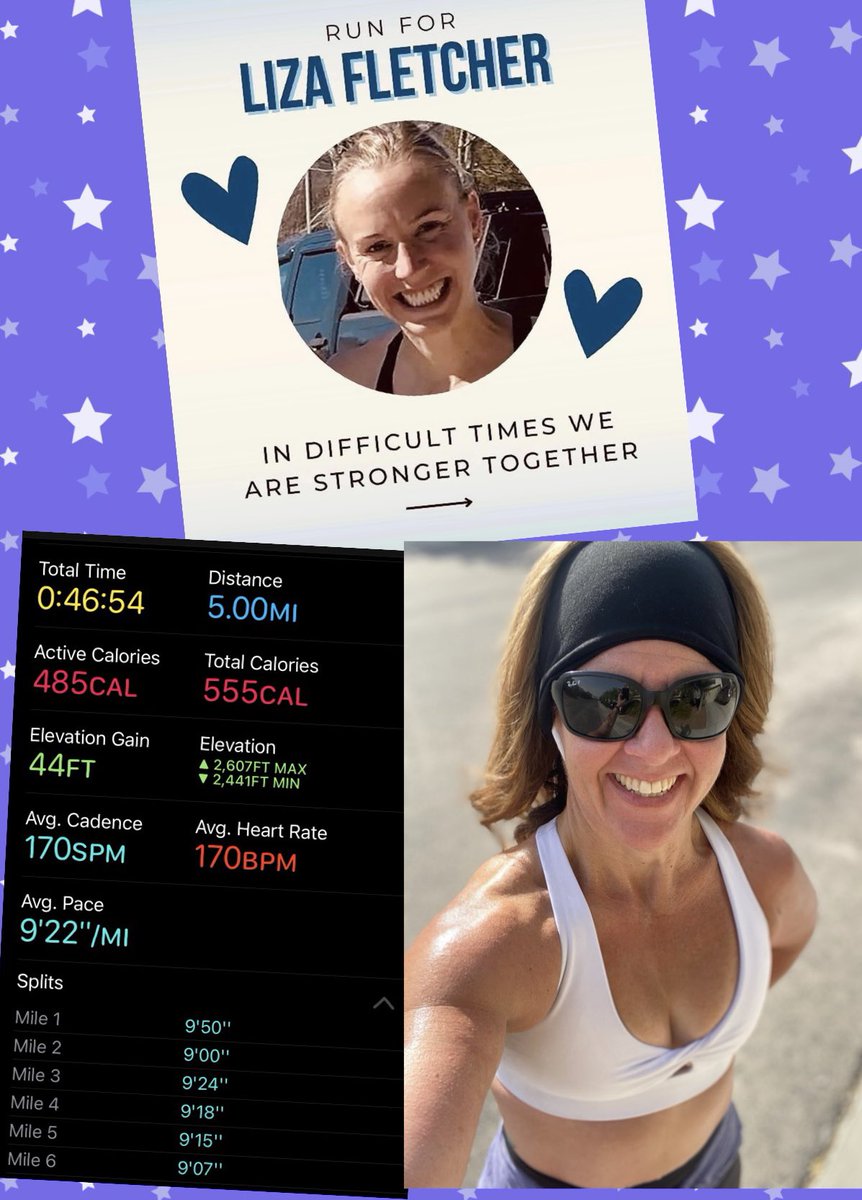 surfer6girl's tweet photo. I didn’t run for myself I ran to finish Eliza’s run that she didn’t get to finish!My goal was to finish around 46 mins for my 5 mile run because her bib last year at The Princess Half Marathon was #46 which happens to be what I am training for! #finishelizasrun #runforliza 💜💗 https://t.co/NkeS6T4jQz