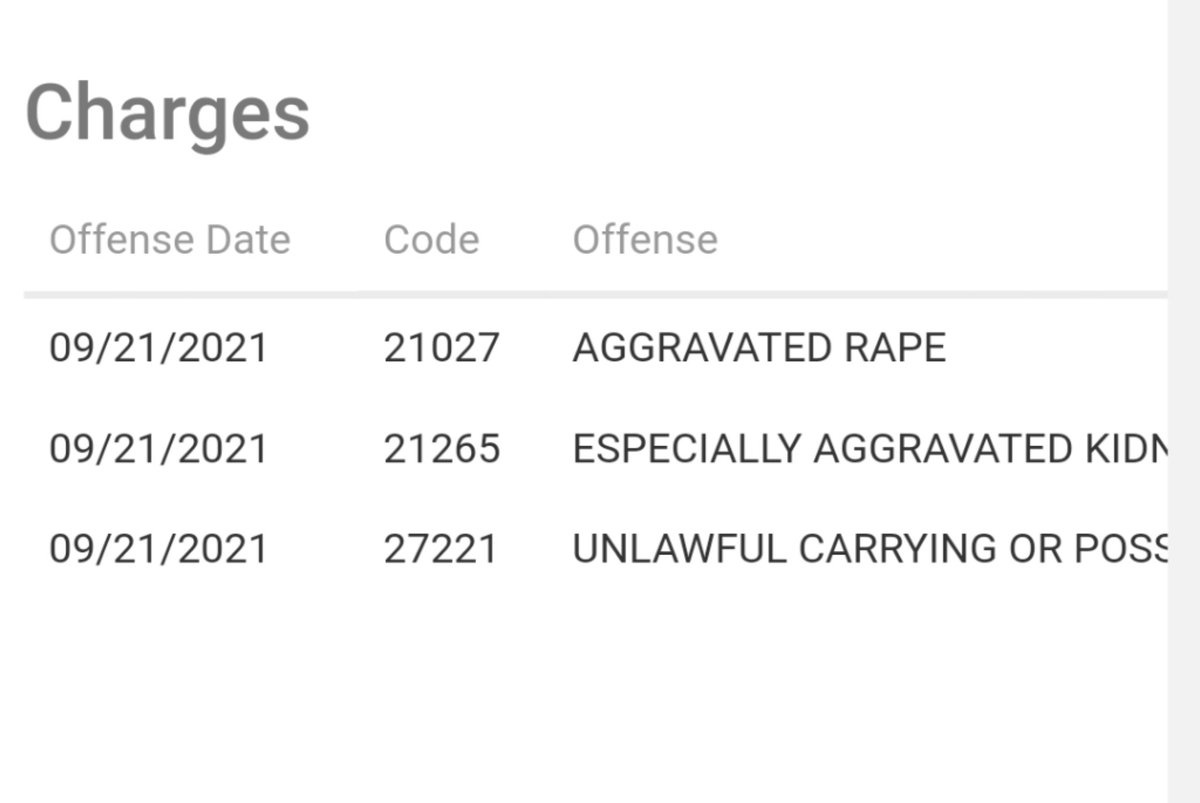Ripple1026's tweet image. Finally found SOME clarity, these new charges ARE in fact from a 9-21-2021 case he was just indicated for yesterday. Seems like the indictment should have come earlier if his DNA was already in CODIS