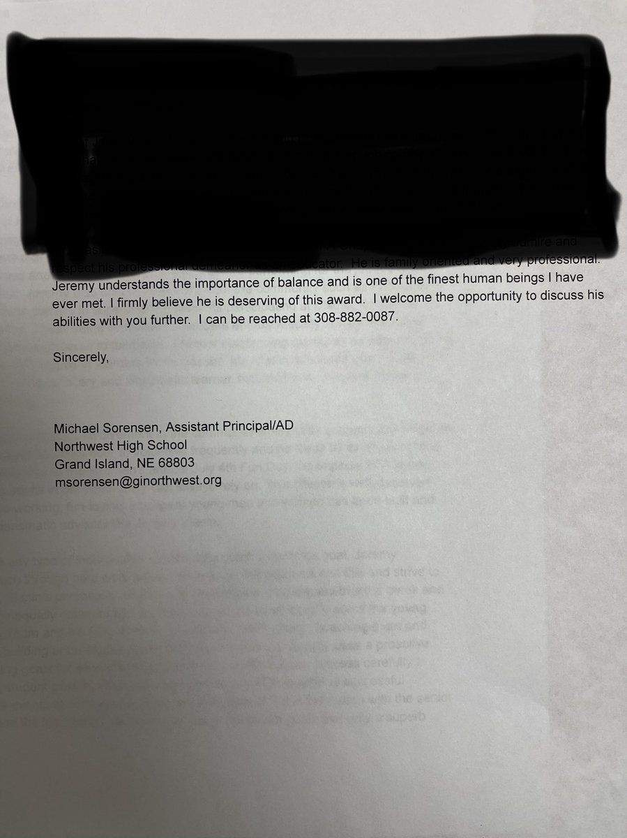 Today a coworker handed me a letter of recommendation, written by @mikesorensen87, that I never knew existed, and said,“Thought you might like to read this.”

Surreal reading his words.

You oversold me. I’m undeserving of your words of praise. So thanks Mike, really…Thank you!