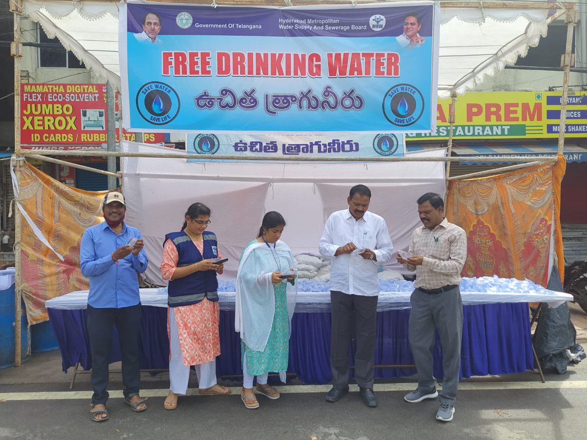 Sir, providing free water supply to devoties through  water camp in view of Ganesh nimarjanam at ameerpet under 

DGM/SD-III, O&amp;M Div-VI.
