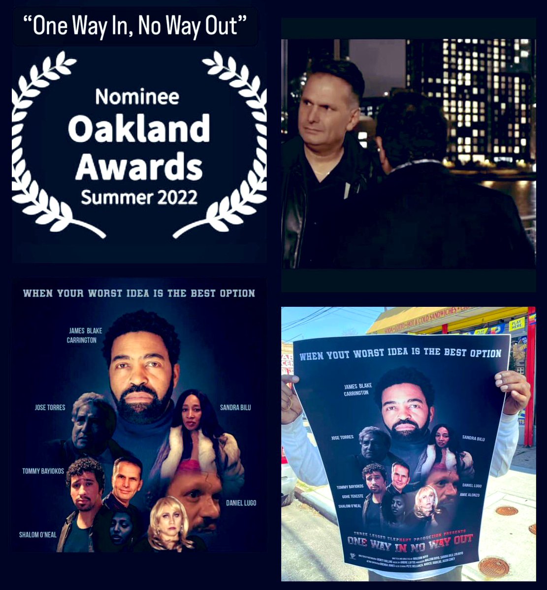 We received a nomination in Oakland. ~ The tally now is 4 film festival wins & 2 honorary awards. Congrats to Director Malcolm Boyd & our cast ensemble. See MannWalker.com for series hats & books. I play the role of Lenny…☺️🎬 #AwardWinningFilm #BestTVPilot #BookToFilm