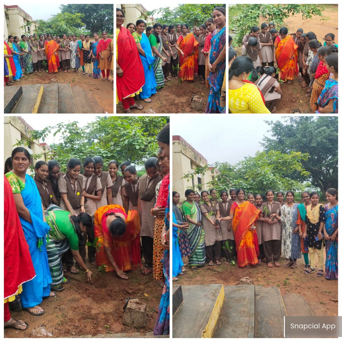 TNagarkurnool's tweet photo. RCO  madam visited @ plantation # swach gurukul @TSWREISOCIETY https://t.co/kMOXhLFQAV