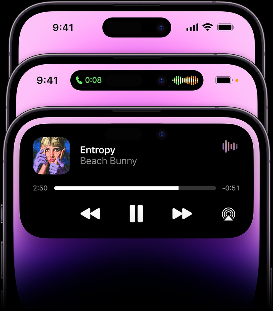 stnrpp's tweet image. Can't wait to hear how all those folks who praise dynamic island will start complaining about how hard it is to reach the top of the screen on their Pro Max to switch songs or decline calls.
