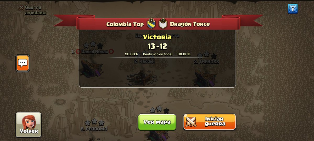 Colombia Top (@colombiatop1) on Twitter photo Que buena guerra, buen resultado y paso a los 4tos de final en <a href="/torneo_la/">Torneo De La Fuerza</a>, gg <a href="/chalana25/">chalana</a>.
<a href="/danielhenao1118/">D</a>
<a href="/DavidPe86433493/">David Perdomo</a>
<a href="/KaddielC/">KADDIEL</a>
<a href="/Rakibul_cOc/">Rakibul_cOc</a>
#THEBOSS Que buena guerra, buen resultado y paso a los 4tos de final en <a href="/torneo_la/">Torneo De La Fuerza</a>, gg <a href="/chalana25/">chalana</a>.
<a href="/danielhenao1118/">D</a>
<a href="/DavidPe86433493/">David Perdomo</a>
<a href="/KaddielC/">KADDIEL</a>
<a href="/Rakibul_cOc/">Rakibul_cOc</a>
#THEBOSS