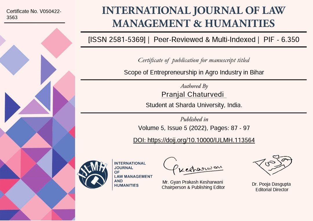 pranjaladv_'s tweet photo. I am happy to inform you all that our @MsAMajumdar Research Paper got published in Vol 5 Issue 5 of International Journal of Law Management &amp; Humanities, a double-blinded peer-reviewed, international Journal indexed at Heinonline, Manupatra, Google Scholar &amp; 27 other database.
⚖️ https://t.co/61UFVgn0g2
