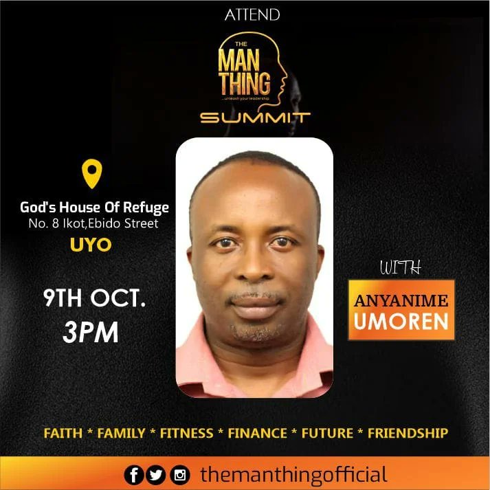 OsiriWisdom's tweet photo. Uyo here we come π₯°π₯°π₯°
Meet some of our Speakers, Facilitators and Panelists of #TheManThingSummit #Uyo Sunday October 9th.
#men #Leadership #WisdomShift #fathers #guys #TheManThing #OsiriWisdom https://t.co/9GCzZNZu4b