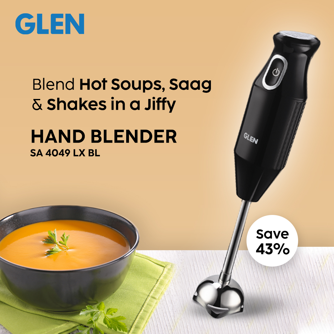 Glen__India's tweet image. Quickly blend &amp;amp; mash foods without putting load on your hands with multipurpose electric hand blender having 200W Powerful motor.

Shop Now: bit.ly/3ve5CwX

#handblender #blender #soupblender #immersionblender #makewithglen