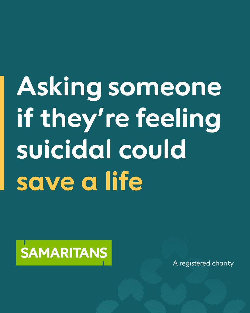 Retweet and let more people know 👇  
 
If you’re worried about someone, asking them about suicidal feelings won’t make things worse, evidence shows it could protect them. Asking gives them permission to open up and work through their feelings. #WorldSuicidePreventionDay