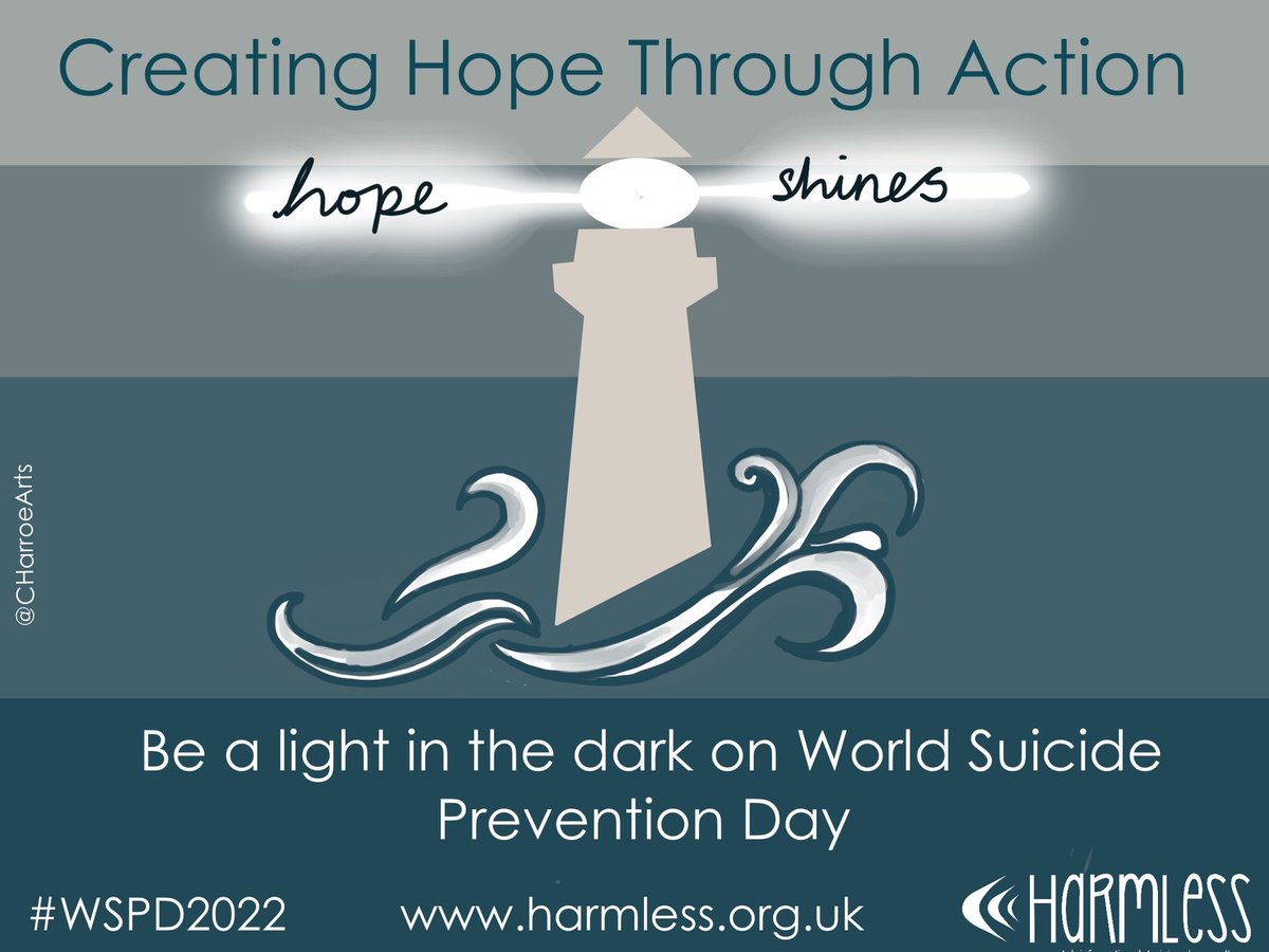 Today is #WorldSuicidePreventionDay.

Harmless and The Tomorrow Project will be exploring actions you can embrace that will install hope, and support suicide prevention.

Hope shines. 💡

If you haven’t yet, download your toolkit here: shorturl.at/rvx27 #suicideprevention