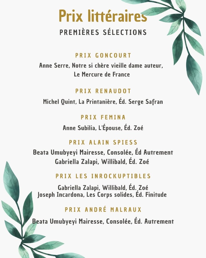 #RentreeLitteraire #PrixLitteraires #agencelitteraire