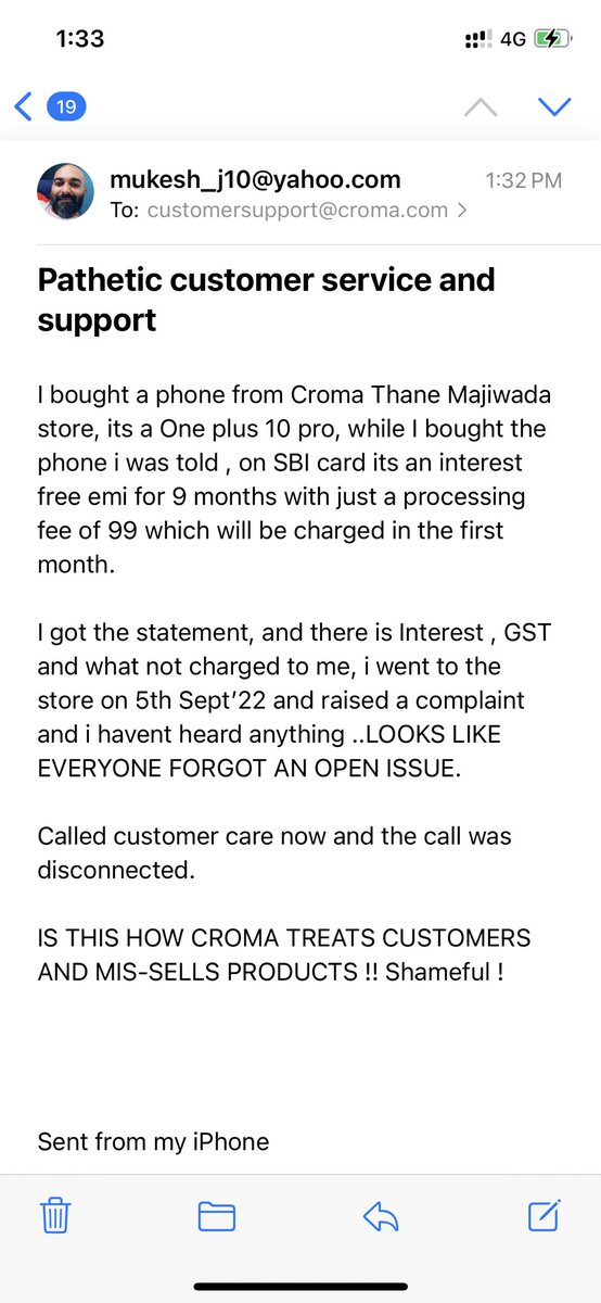 mukesh_j10's tweet photo. @cromaretail - #pathetic #poorcustomerservice #croma https://t.co/yyWTNhYIPr