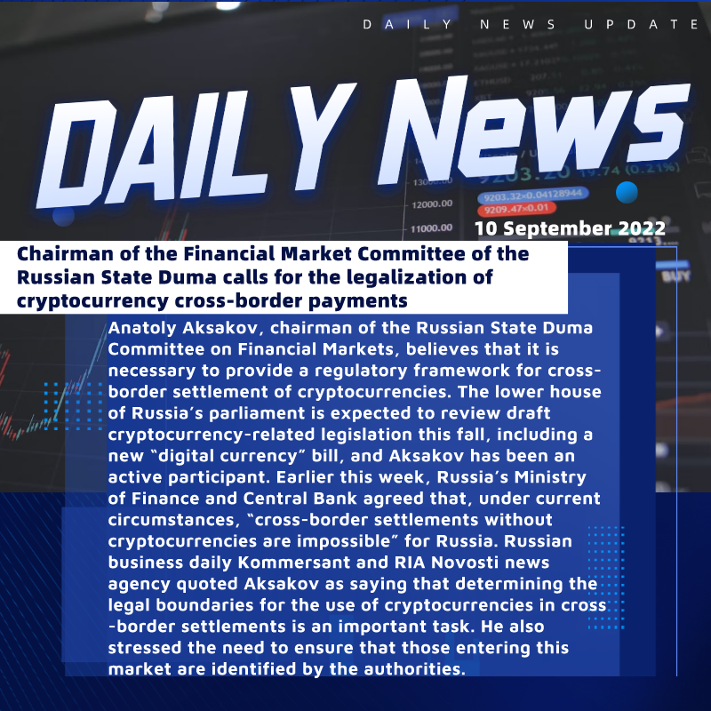 DeFiTrend_'s tweet photo. Chairman of the #FinancialMarket Committee of the #Russian State Duma calls for the legalization of cryptocurrency cross-border payments!

Follow @DeFiTrend_ for more updates!📣
#cryptocurrency #crypto #cryptking #trader #bitcoin #bitcoinlife https://t.co/B0Dm7lwEtz