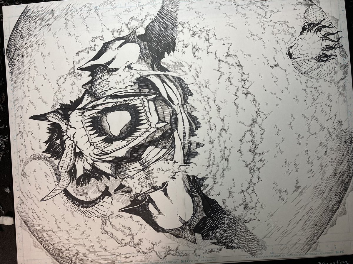 モンスターを描くのはめちゃくちゃ大変だけどなんやかんや結構楽しんでやってます 