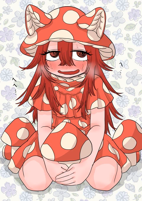 #男の娘版深夜の真剣お絵かき60分一本勝負9月9日のお題「きのこ 犬耳 赤面」ケモ耳キノコ男の娘 
