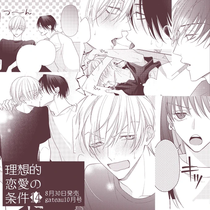 告知遅れましたが8/30発売のgateau10月号に #理想的恋愛の条件 14話載ってます!よろしくお願いします🧡 