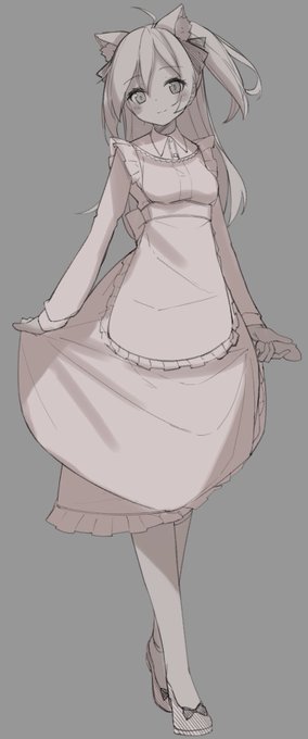 けもみみメイド萩風ちゃん描くのですわ～ 