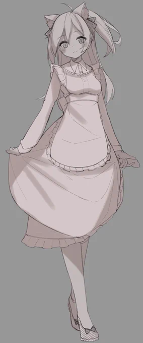 けもみみメイド萩風ちゃん描くのですわ～ 
