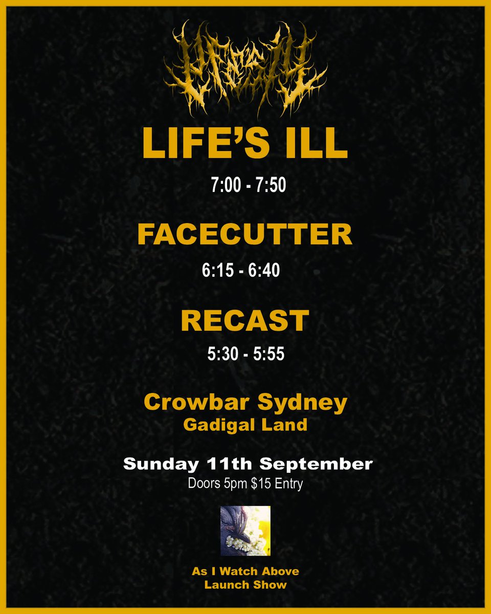Tomorrow night we headline Crowbar for our album launch 

This tour/show has had so many struggles throughout and we're sad to not have <a href="/FalciferCrew/">Falcifer</a> finishing it off with us due to sickness 

Doors 5pm let's fucken party